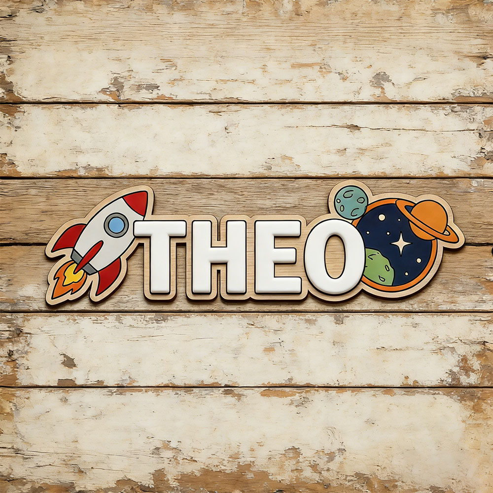 Personalized Space Rocket Name - Nursery ulasan dan harga