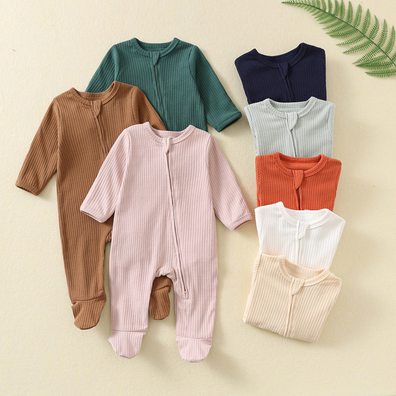 Baby Onesie Autumn and Winter  - Cotton Baby Onesies Zipper ulasan dan harga